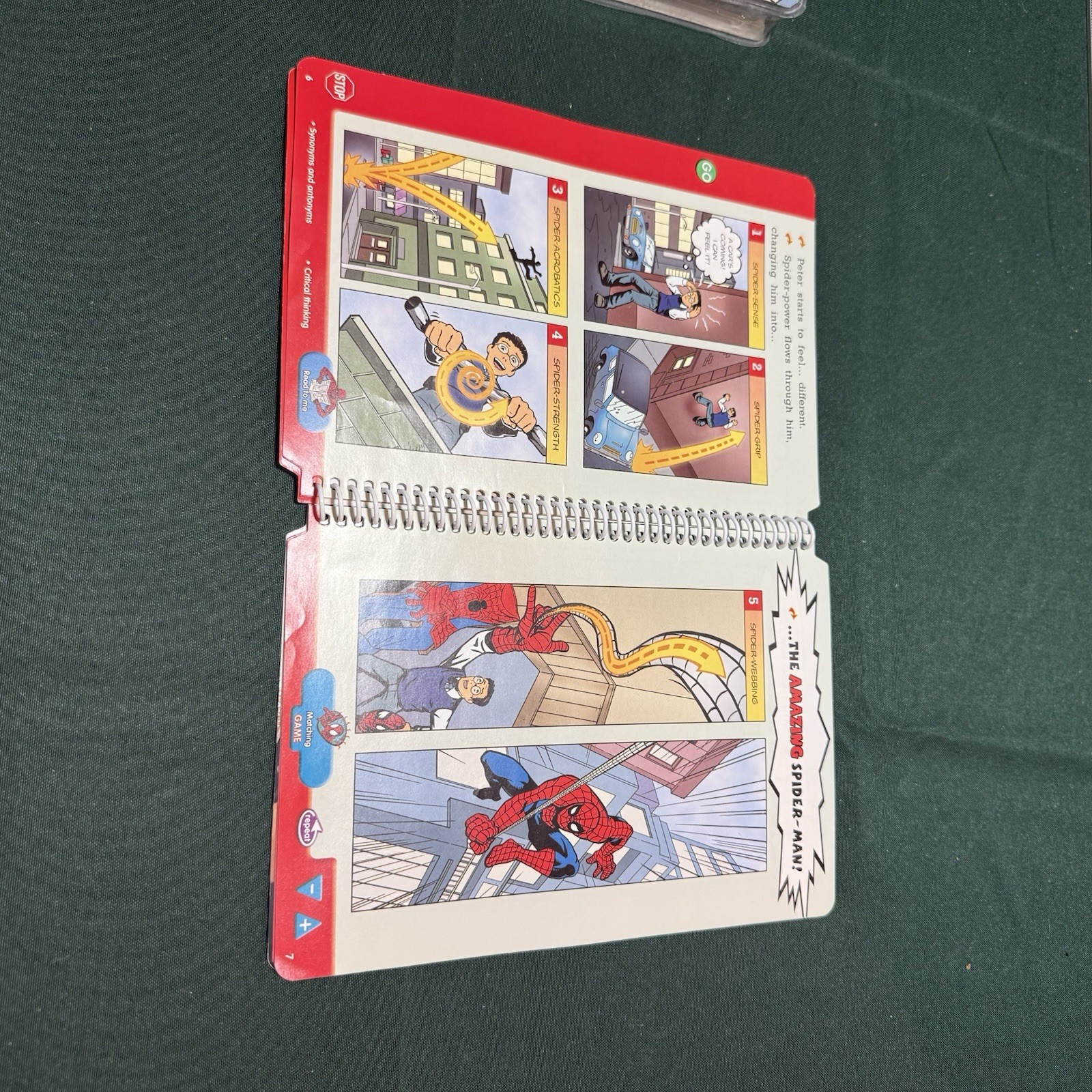 Marvel LeapPad The Amazing Spider-Man 1st Grade Reading Stan Lee Book Cartridge