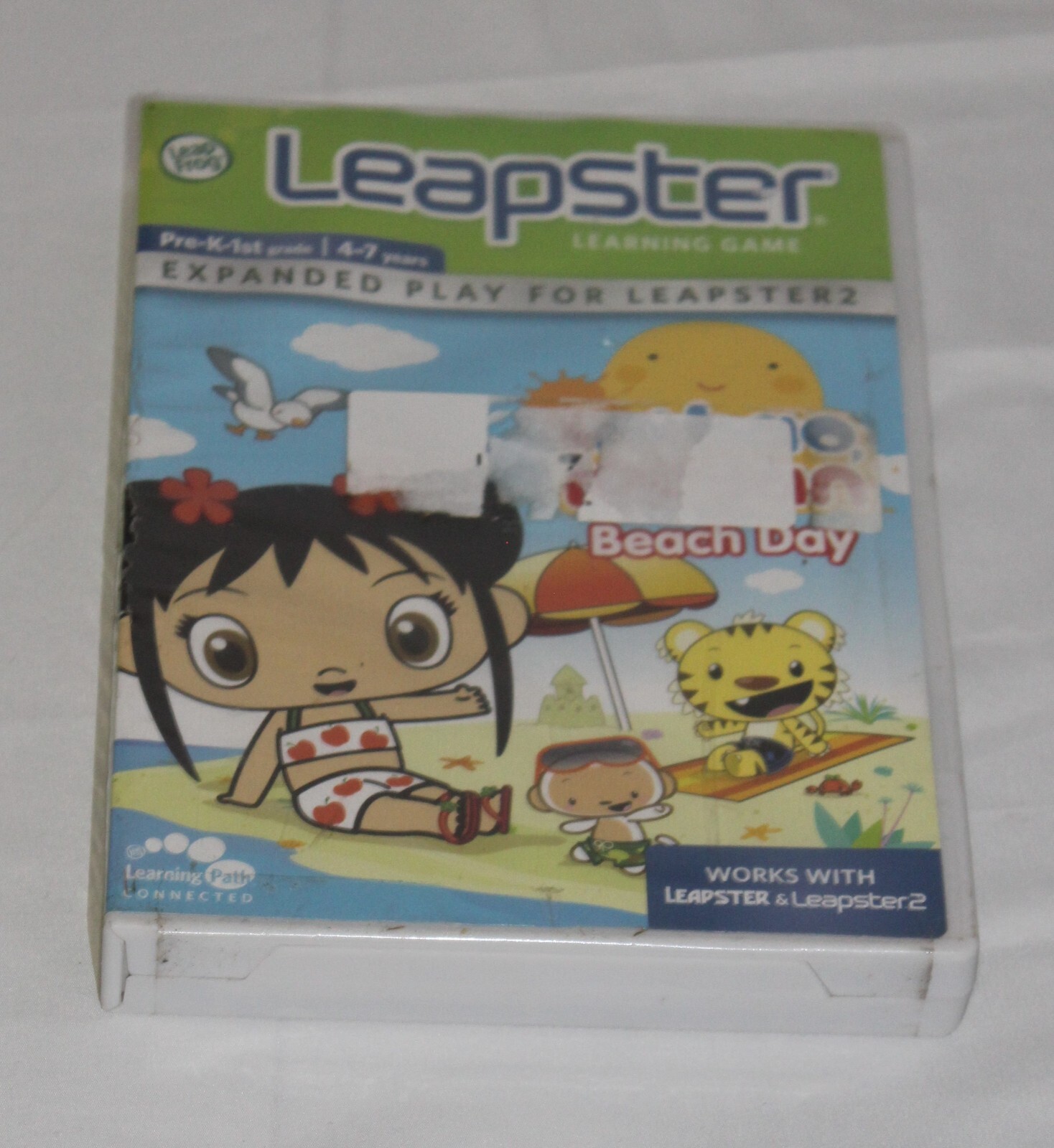Leap Frog Leapster Learning Two Games UP and BEACH DAY Ages 4 – 7 New & Sealed