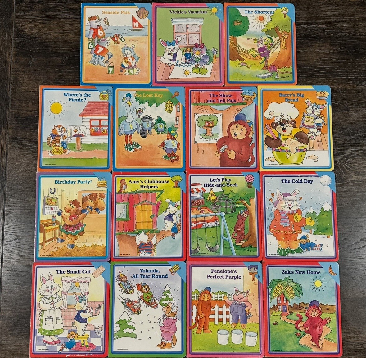 1987 World Book Early World of Learning Interactive Board Book Lot 15 VTG & Rare