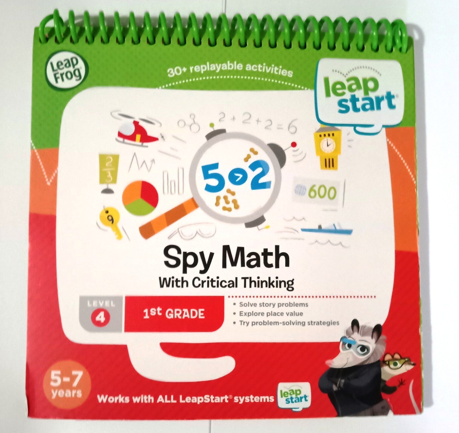 LeapFrog LeapStart Spy Math with Critical Thinking Book Level 4, 1st Grade