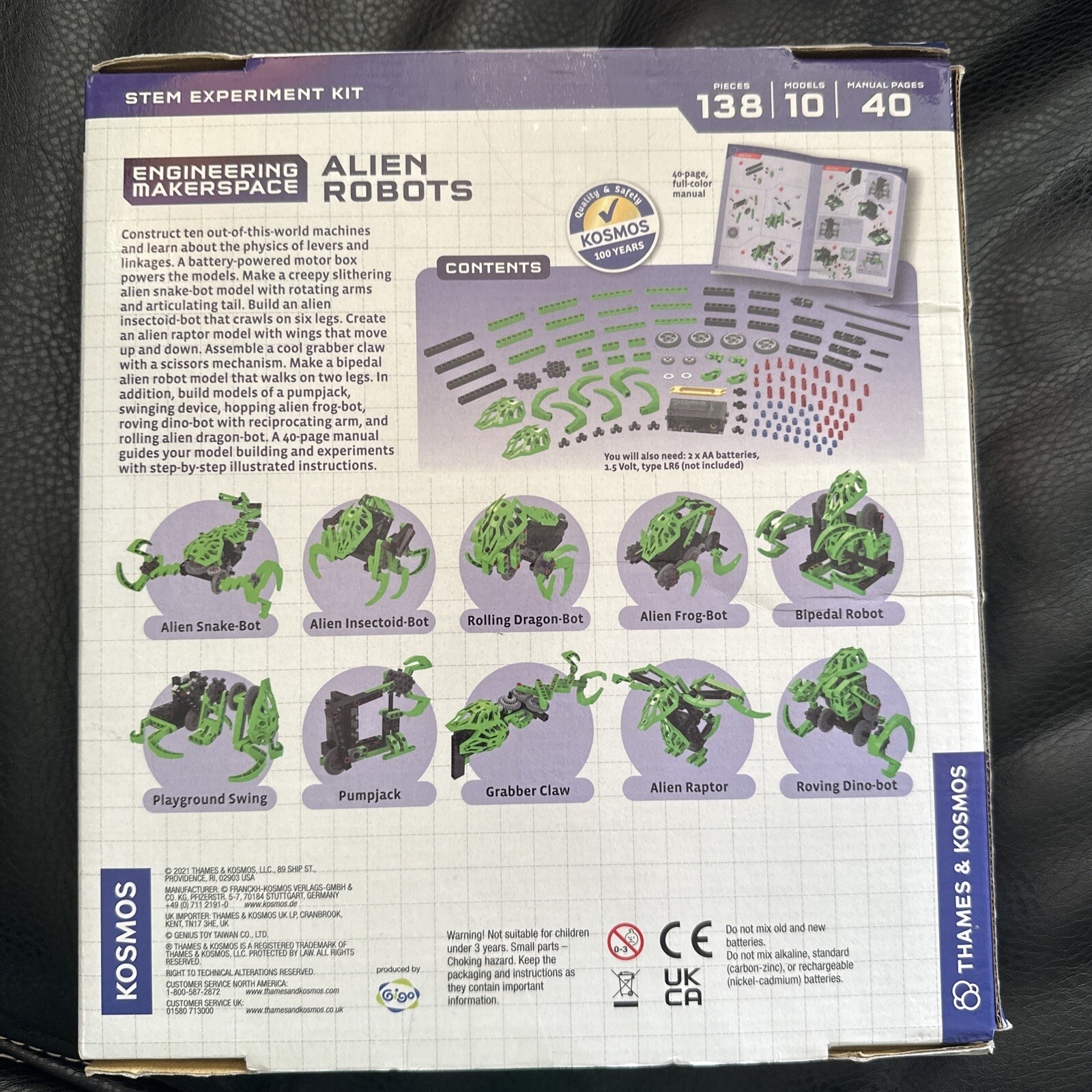 Engineering Makerspace Alien Robots STEM Experiment Kit 10 In 1 Models Motorized