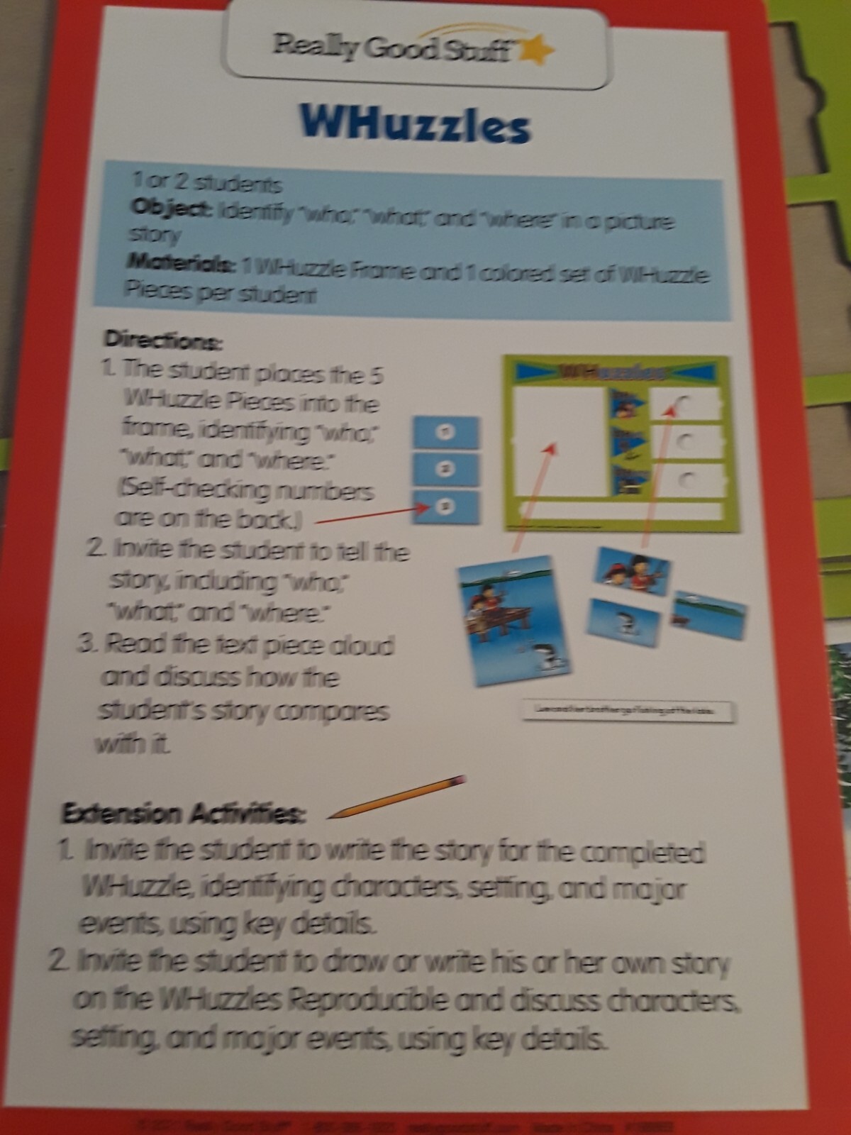 Really Good Stuff Family Engagement Reading, Write, and Play Pack PRE K And 2