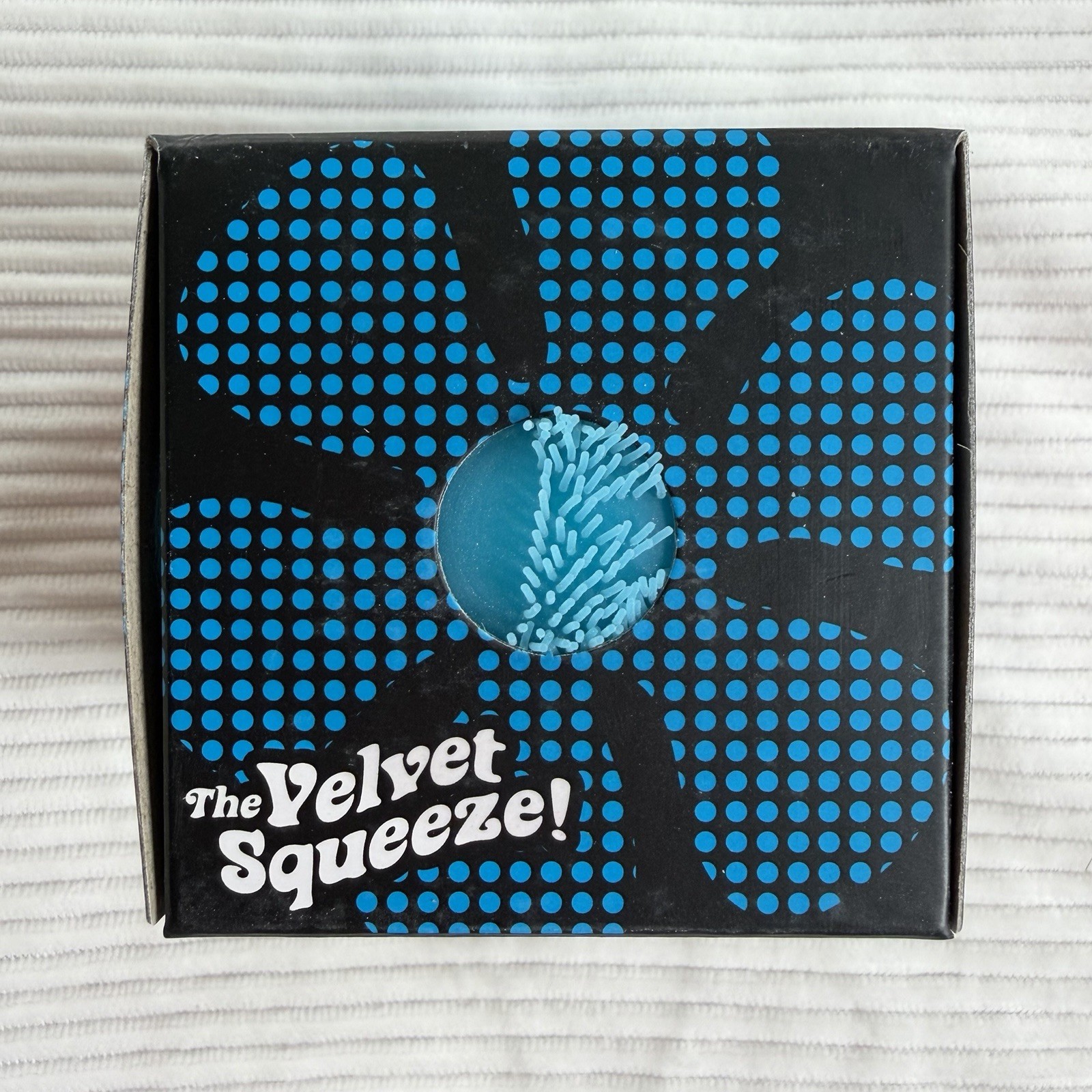 Schylling NeeDoh Fuzz Ball The Velvet Squeeze Flower Power Blue TikTok VIRAL