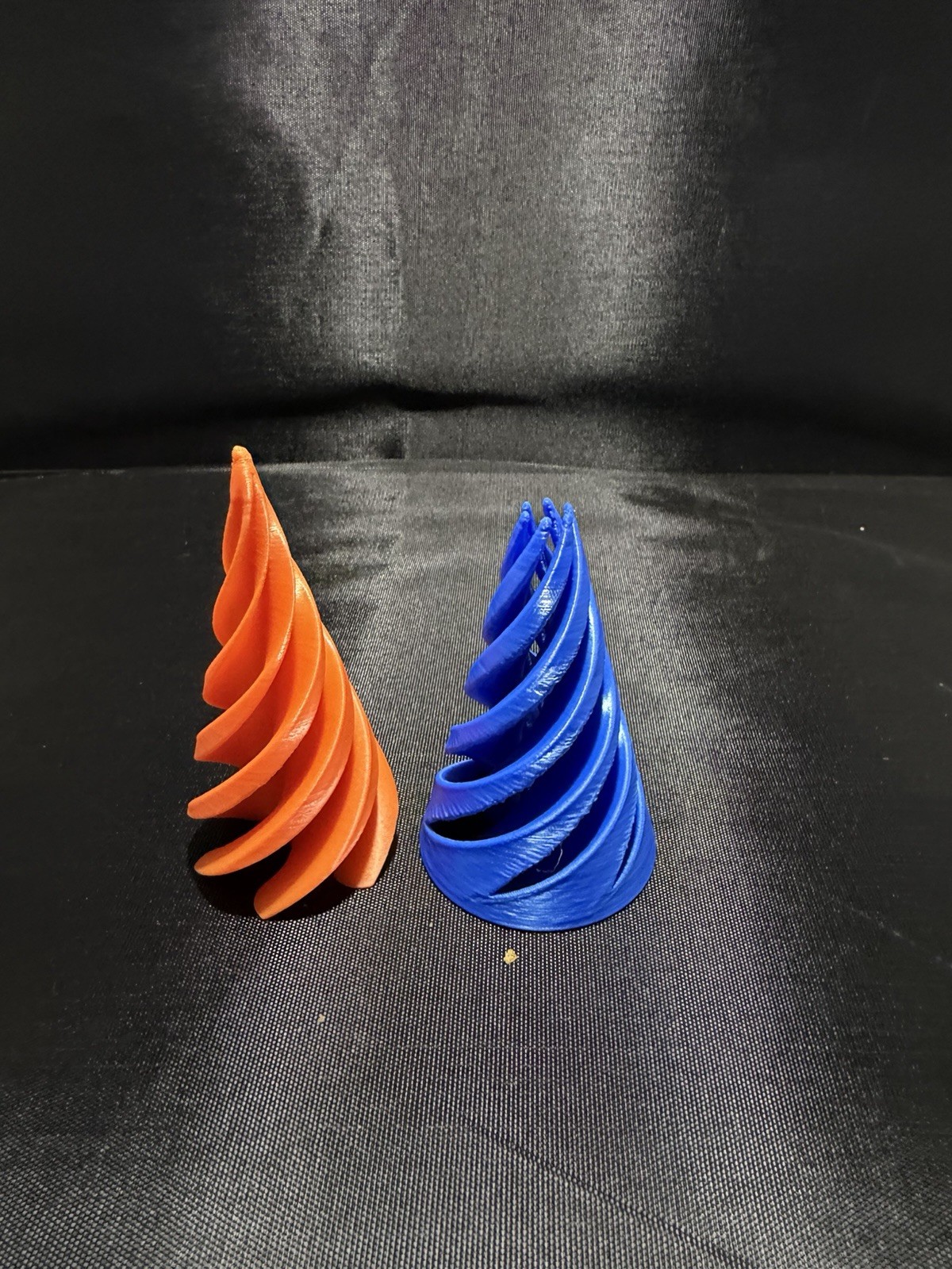 Tactile Sensory Spiral Cone Fidget Toy Set Blue & Orange, Ages 12M-16Y