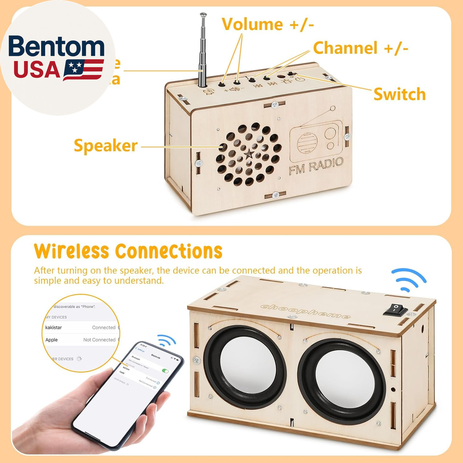 Stem Projects Toys for Boys Age 8-12 12-14 Science Kit Building Own Bluetooth Sp