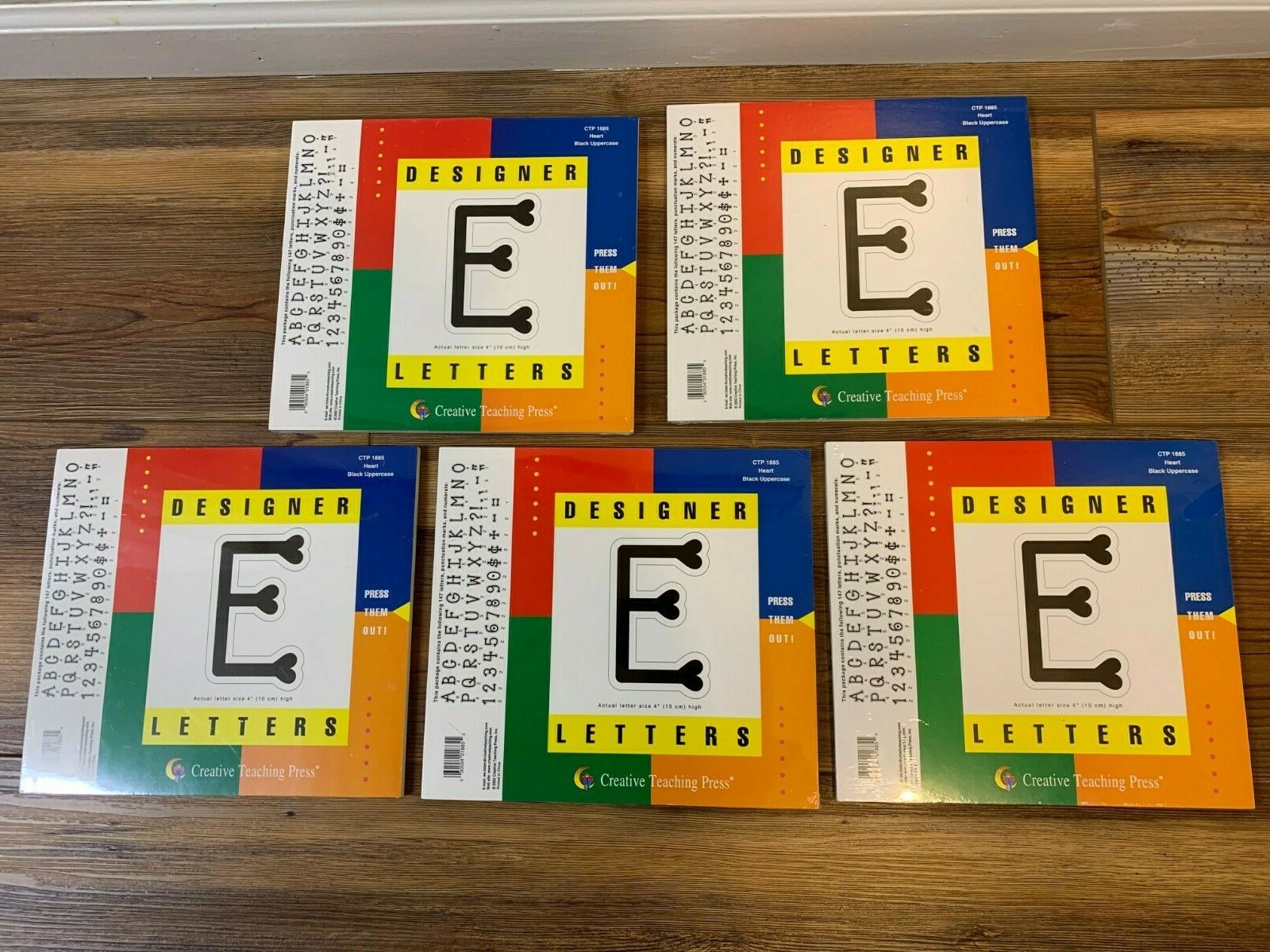 5 packs Designer Letters by Creative Teaching Press (147 letters per pack) NEW