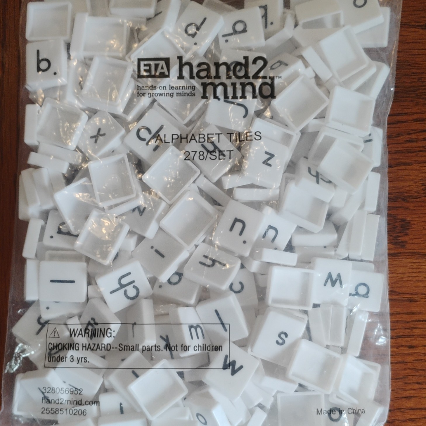 ETA hand2mind Alphabet Letter Tiles Set 278/Set White Ages 3+ 3-7 Years