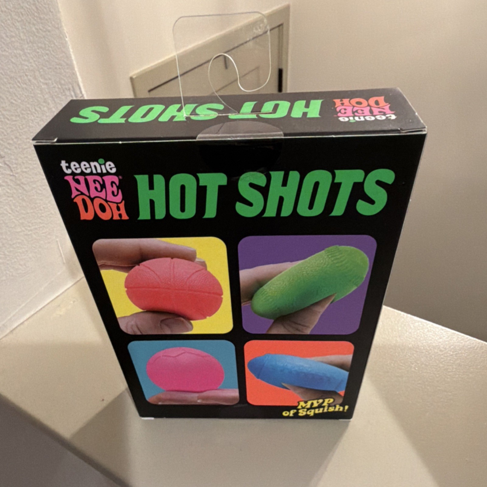 Nee Doh Teenie Hot Shots Tactile Squeeze Toy Set Red Green Pink Blue Ages 3+