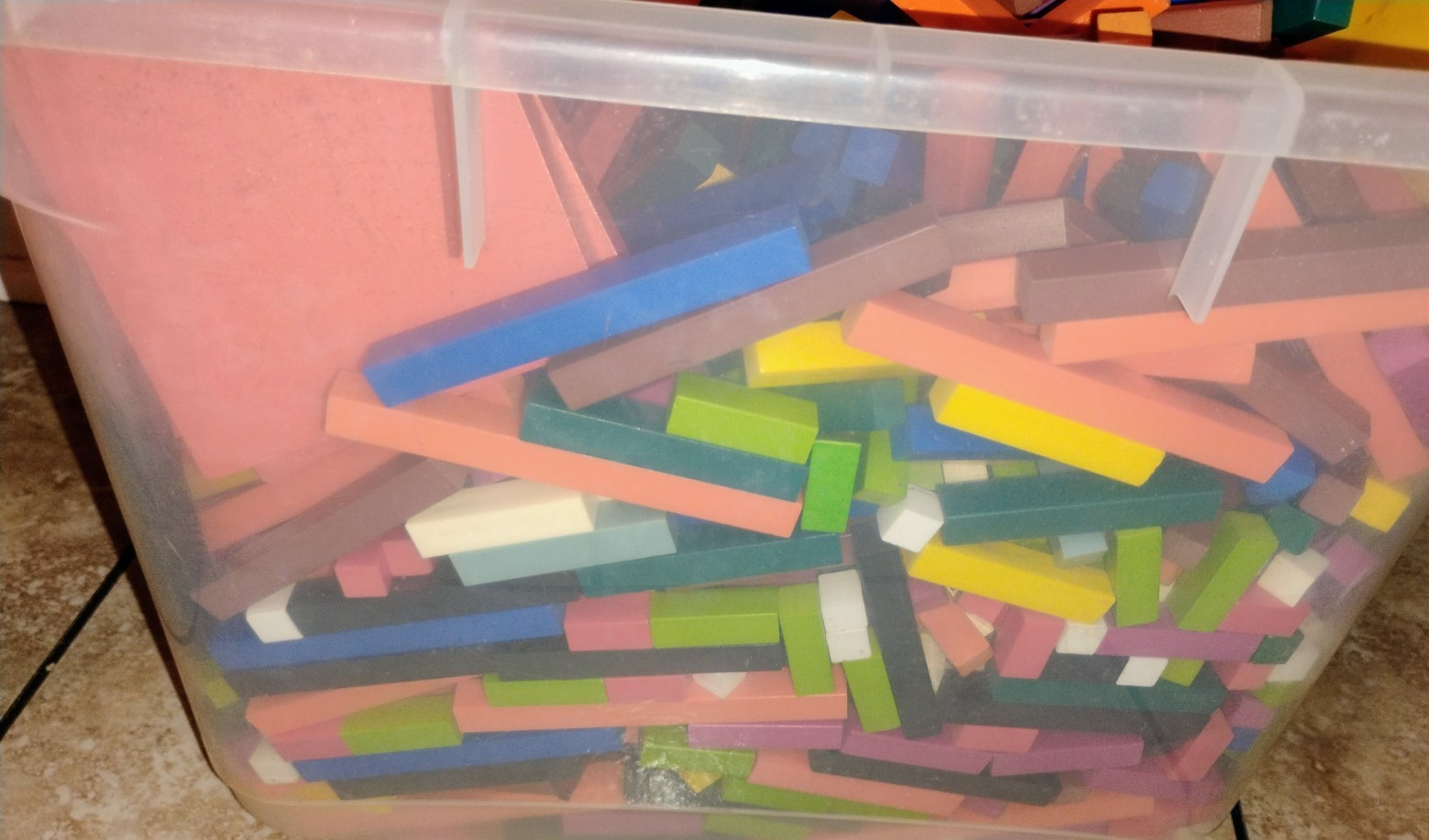 14 POUNDS of manipulative wooden blocks mathematics early development quality
