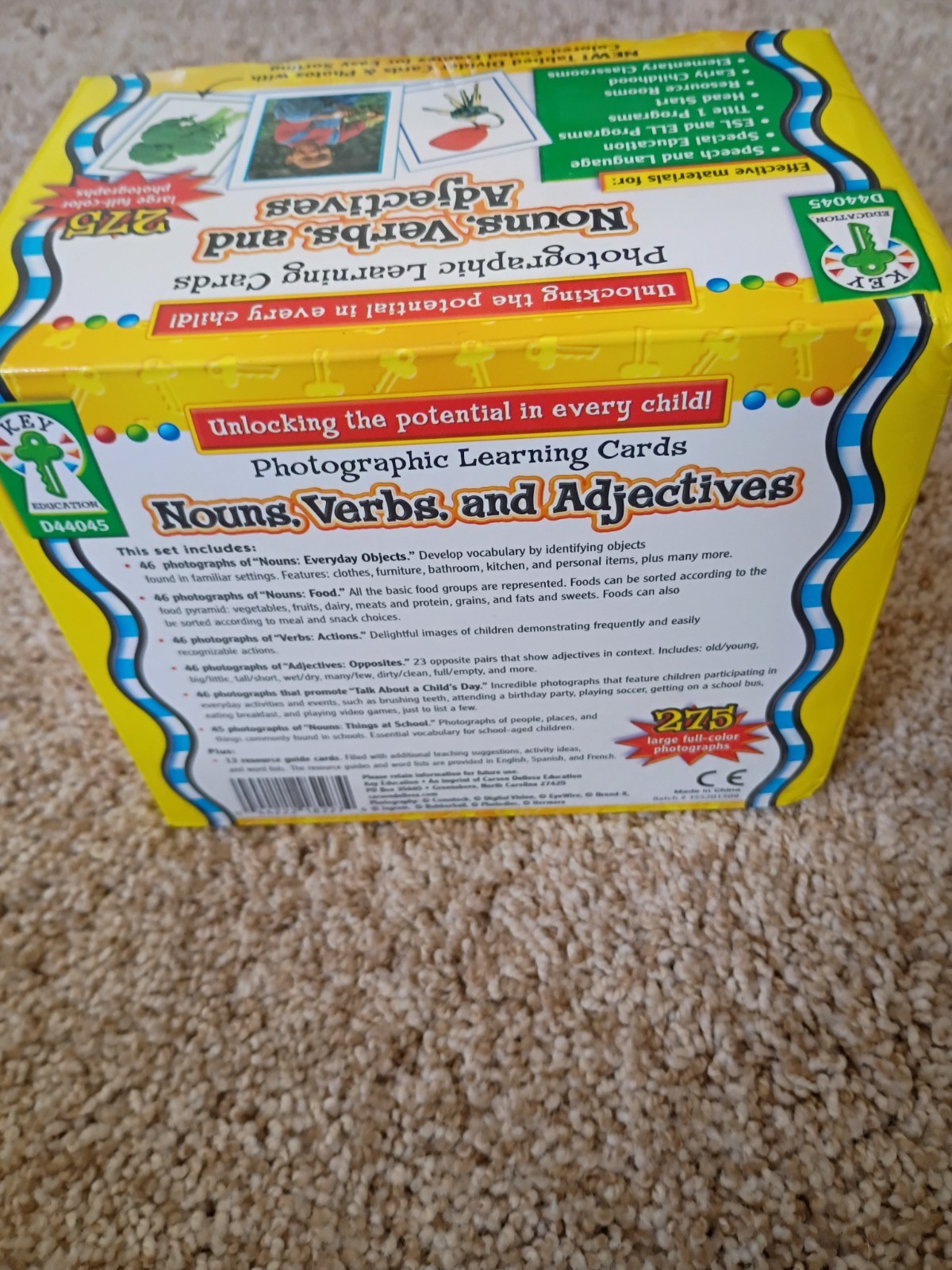 PHOTOGRAPHIC Learning Cards 275 Nouns Verbs Adjectives, ESL, Speech Therapy, +