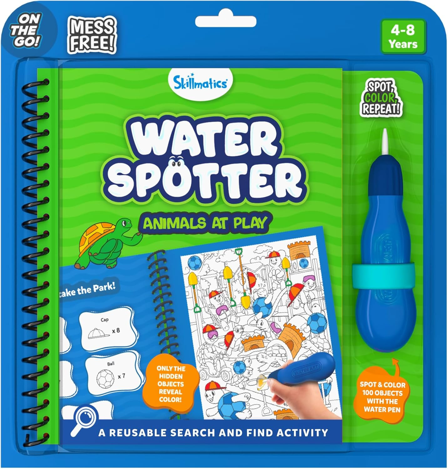 Reusable Search & Find Book – Water Spotter, Mess-Free Paint with Water Kit, …