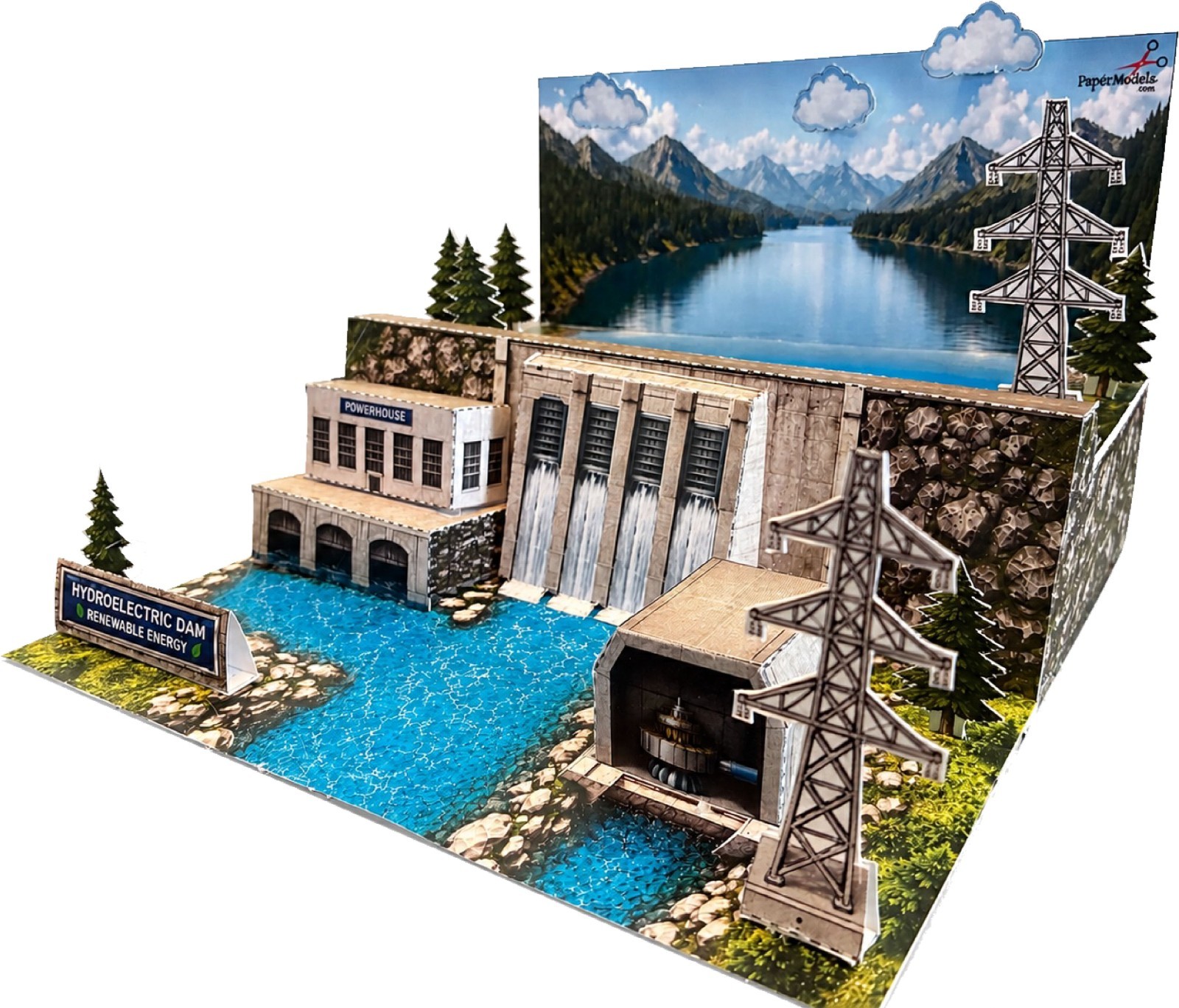 Hydro-Electric Renewable Energy Paper Model -Series