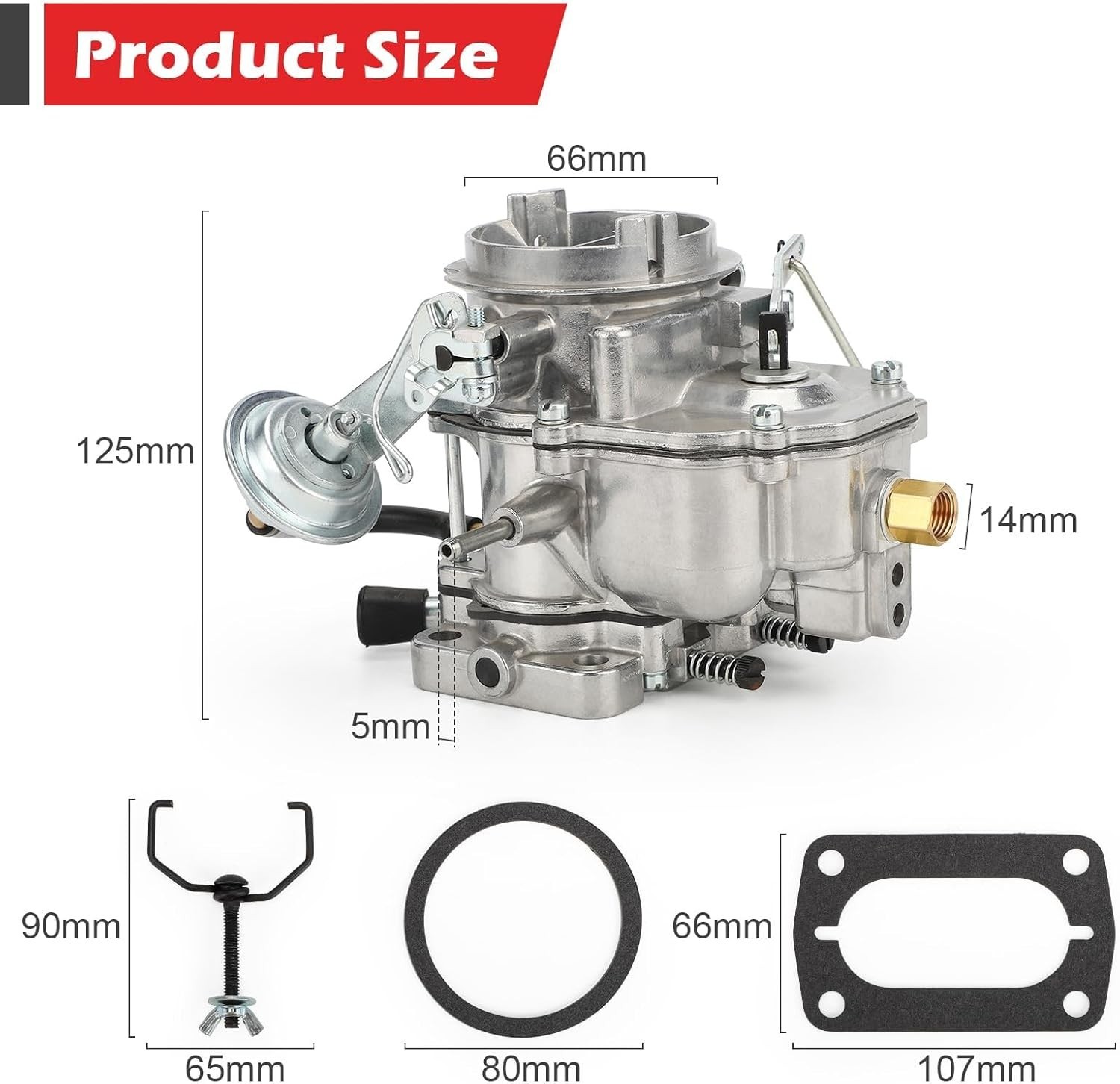 2 Barrel Carburetor with Gaskets for Plymouth models & 1966-1973 Dodge Chrysler