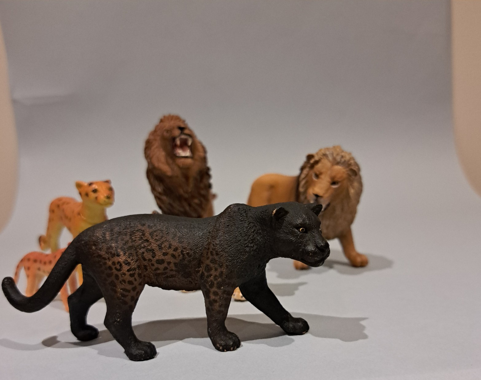 Schleich & Papo Mix Big Cat Lot Of 6 Animal Wildlife Figure Lion, Tiger, Cheetah