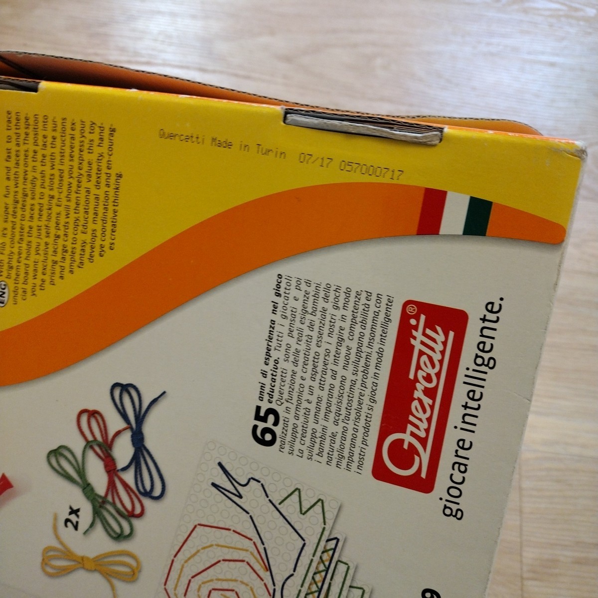 Quercetti Filo String Lacing Art Project Toy Game Made in Italy 2017 Complete