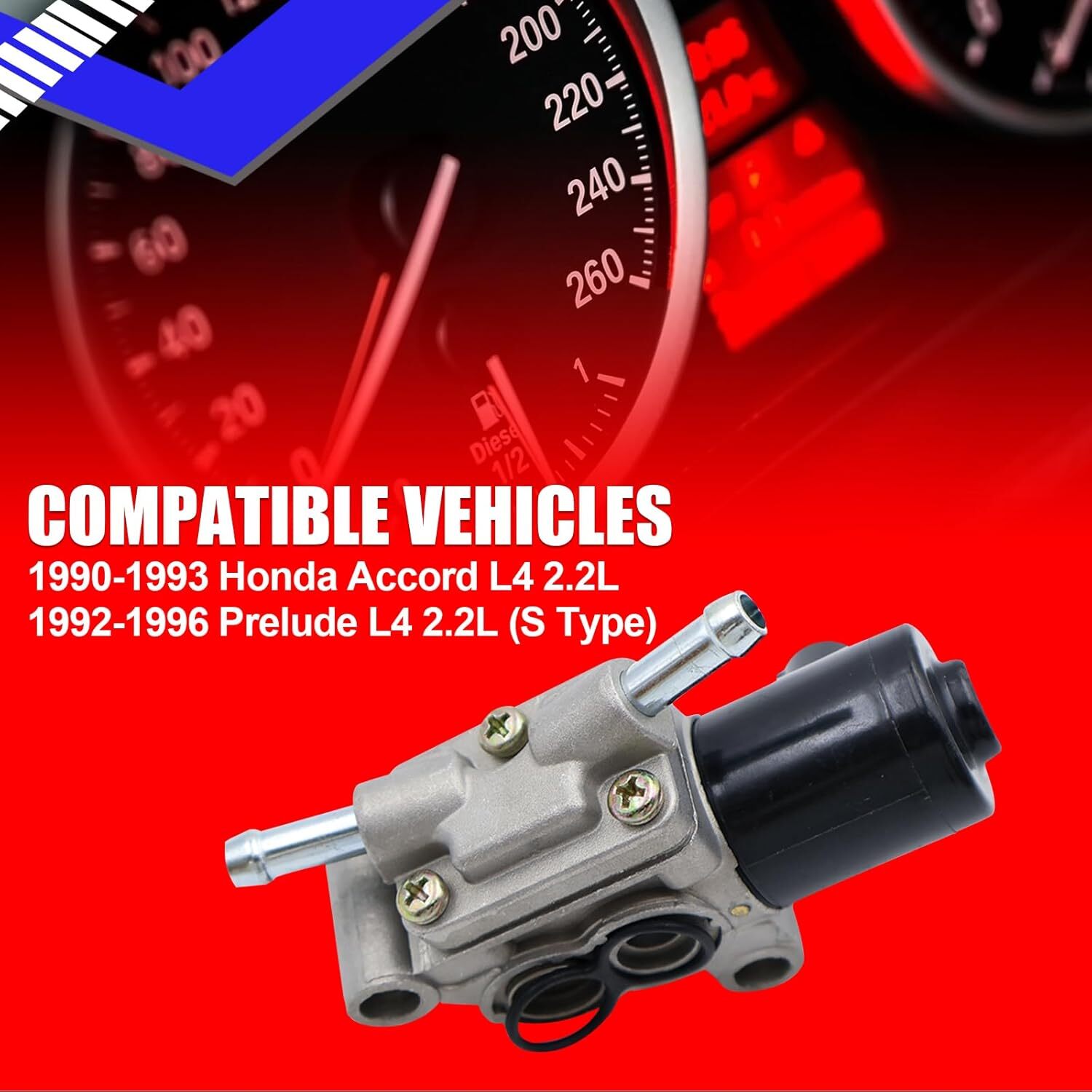 SMMS Idle Air Control Valve for Honda Accord 1990-1993, Prelude 1992-1996 L4