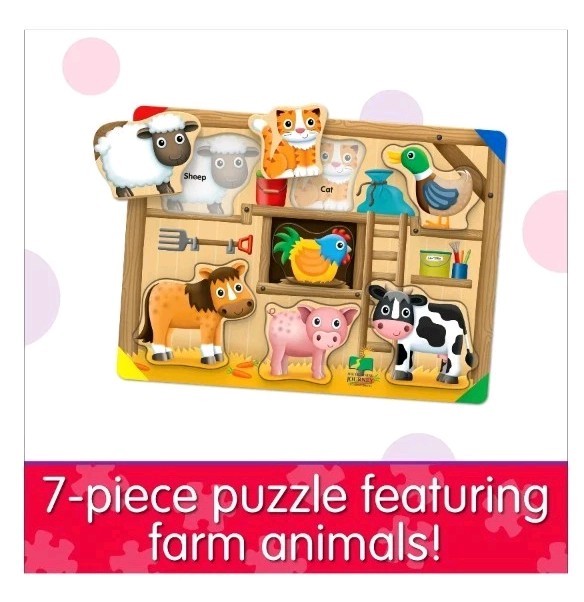 Lift & Learn ABC and On The Farm Puzzles ages 3 years and up Workbook Included