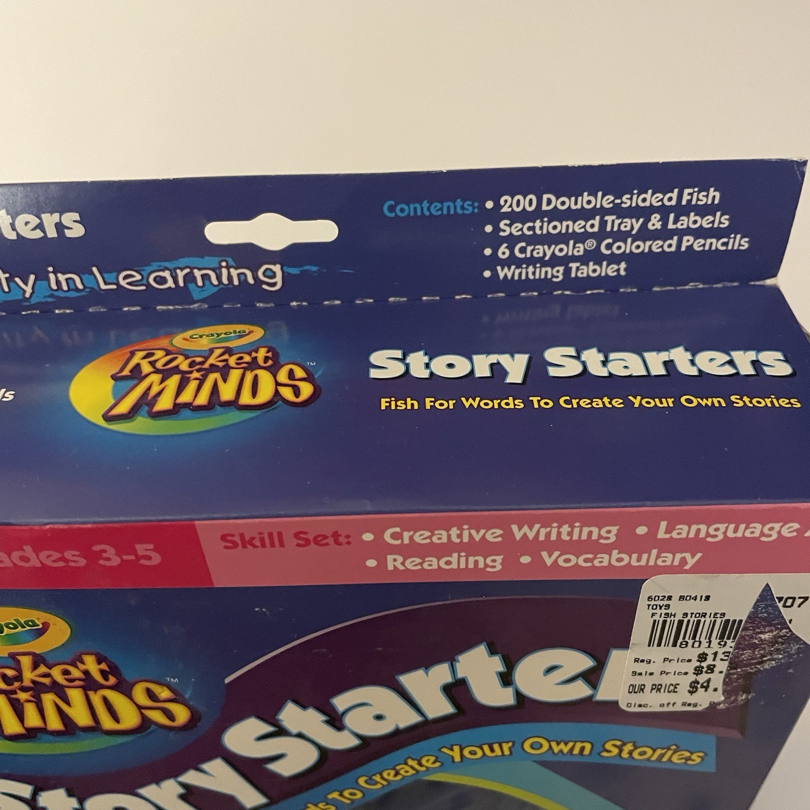 Vtg Crayola Story Starters Rocket Minds Fish For Words Ages 8-11 NOB