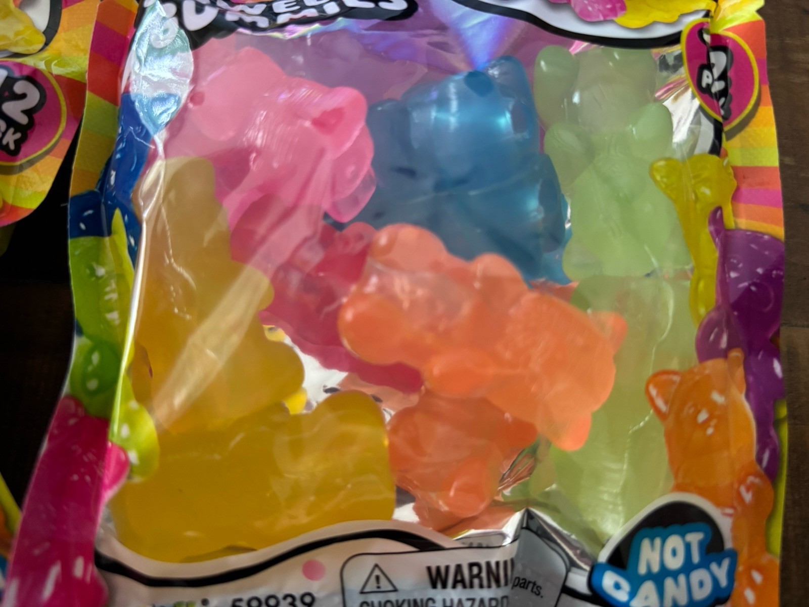 Mini Gummy Bear Squishies! Lot Of 2 Bags 24 Bears Total Not Food