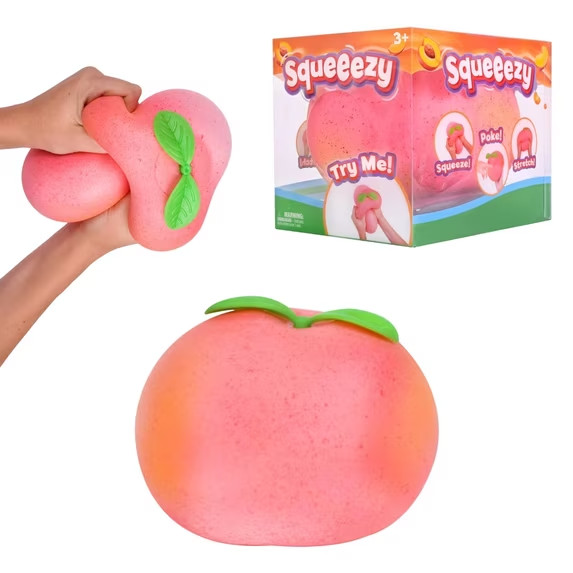 Squeezy Jumbo Tie Dye Duck & Peach Squishy Stress Sensory Fidget Toy Viral