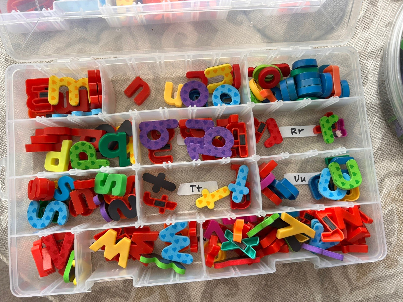 Lot of Magnetic Plastic Alphabet Letters Mixed Colors & Sizes