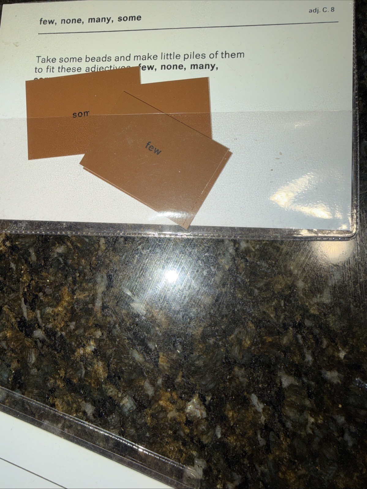 Montessori Command Cards Adjectives Superlatives Grammar, Homeschool Sentences