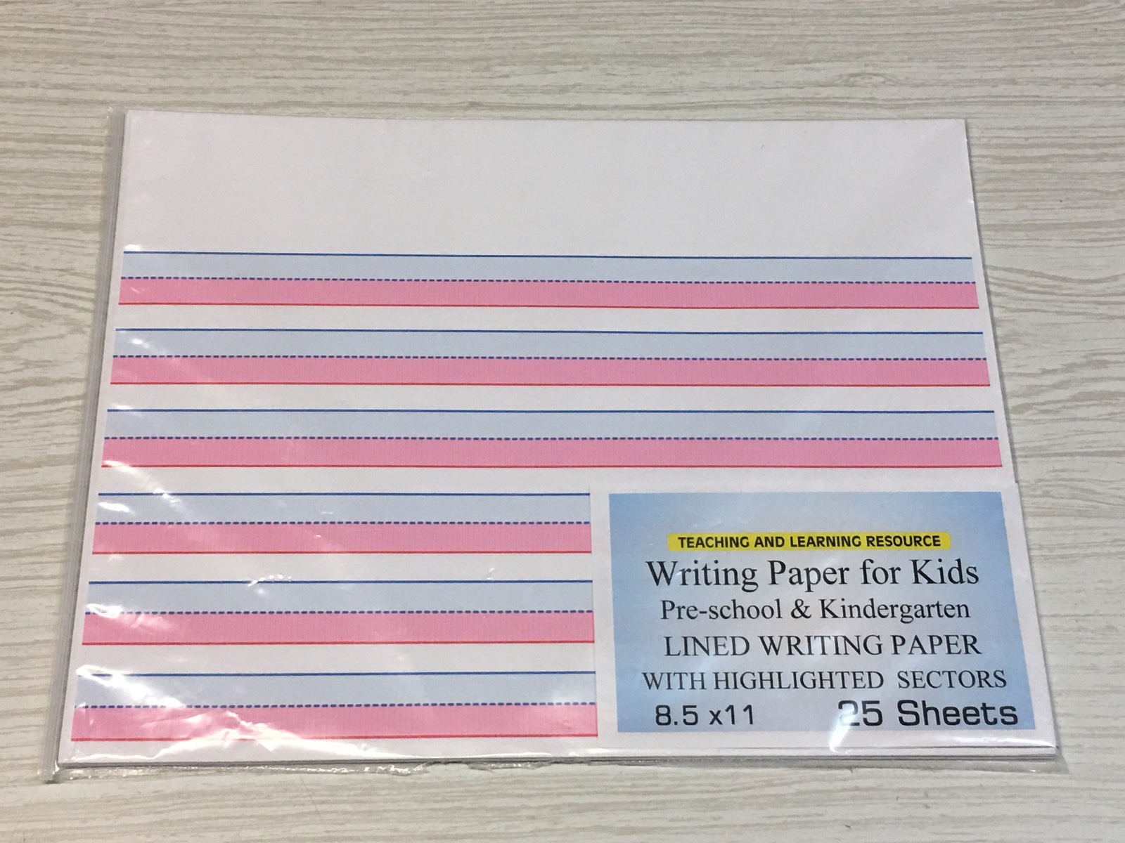 Writing Paper for Kids – Lined Writing Paper Highlighted , 20 lb, 25 sheets