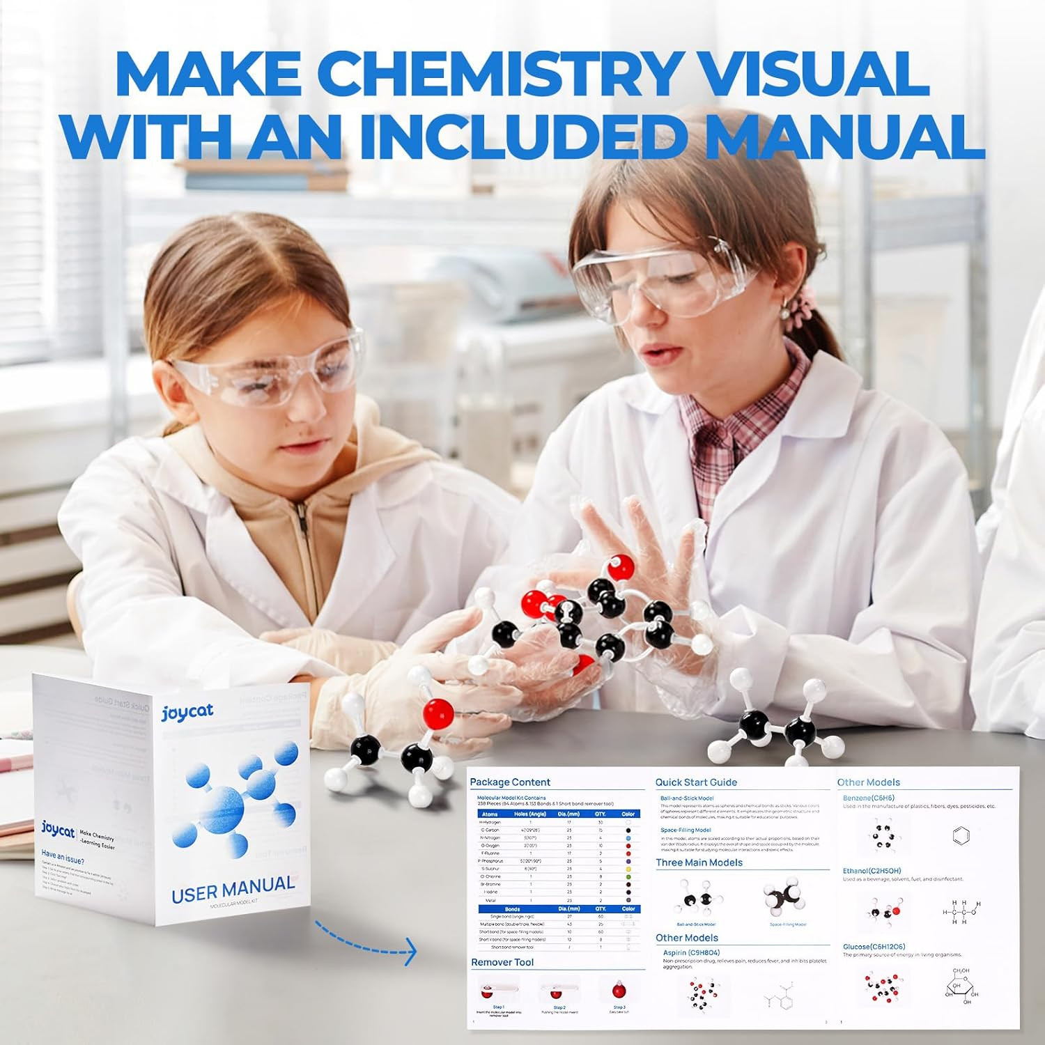 Molecular Model Kit (238Pcs), Organic Chemistry Molecule Science Gifts for Ochem
