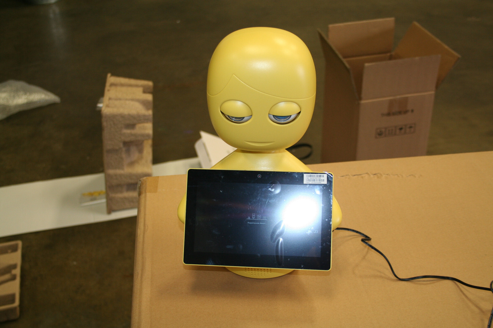 DIY Yellow Robot Boy – Mabu 2 Catalia Health Interactive Healthcare AI as-is