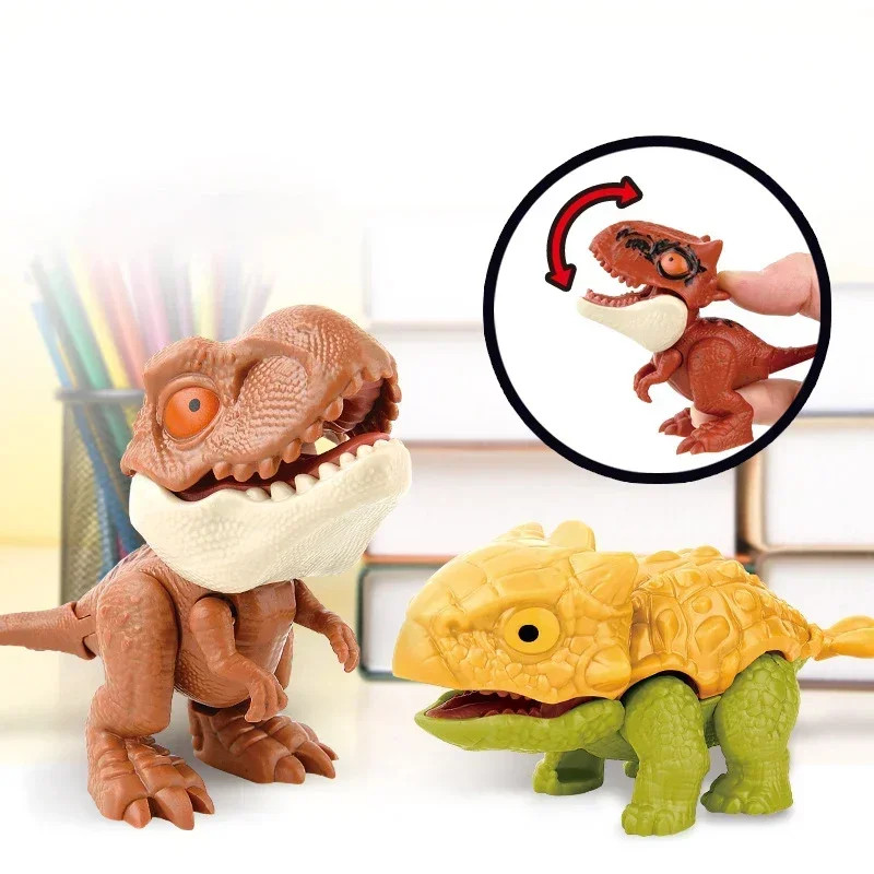 20-1PCS Finger Dinosaur Tricky Tyrannosaurus Finger-Biting Dinosaurs Movable Joi