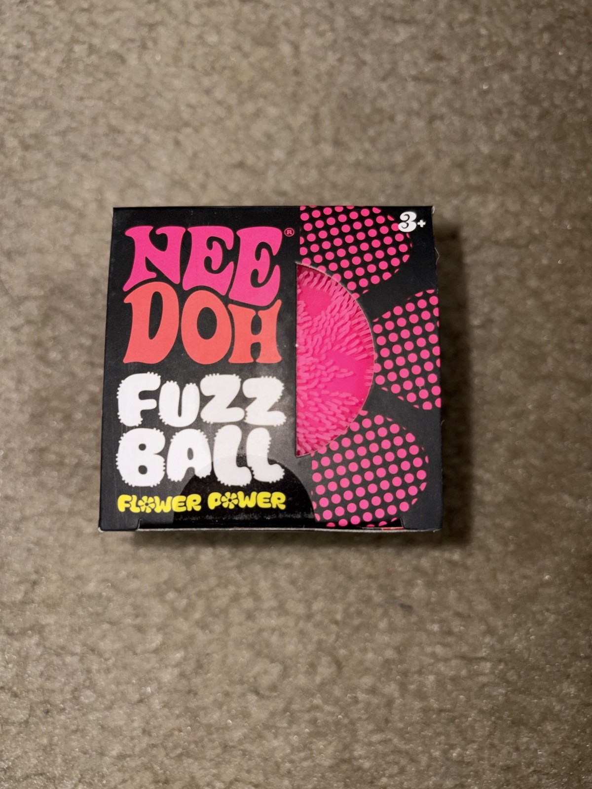 Schylling Nee Doh Flower Power Fuzz Ball Pink Authentic & Unopened