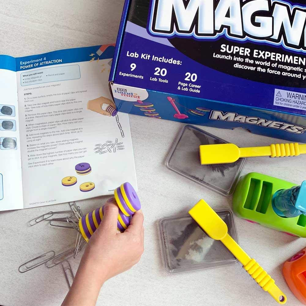 Magnetic Science Kit for Kids 8-12, Kids Science Kit with Fact-Filled Guide, Mak