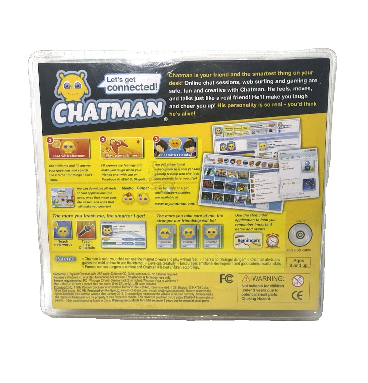 Chatman USB Computer Friend Robot Kids Interactive Learning Safety
