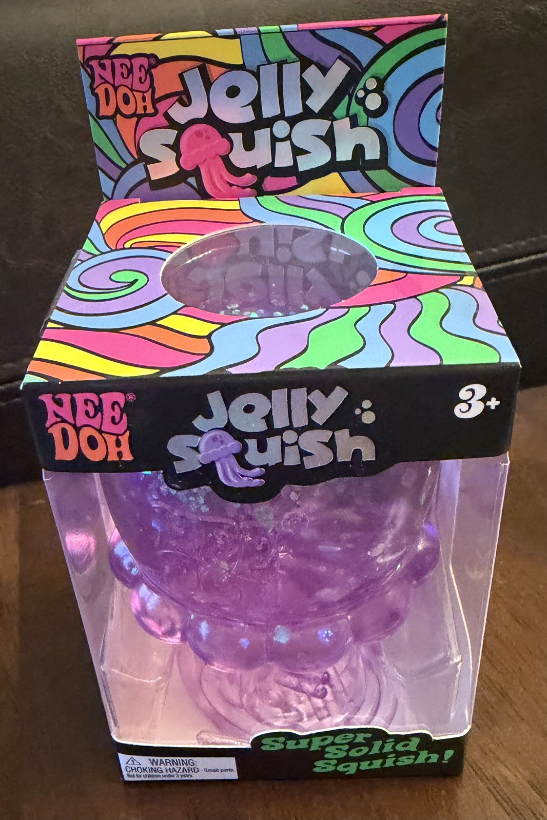 NeeDoh Nee Doh Jelly Squish Super Authentic Jelly Fish Lot Of 3 Pink Blue Purple
