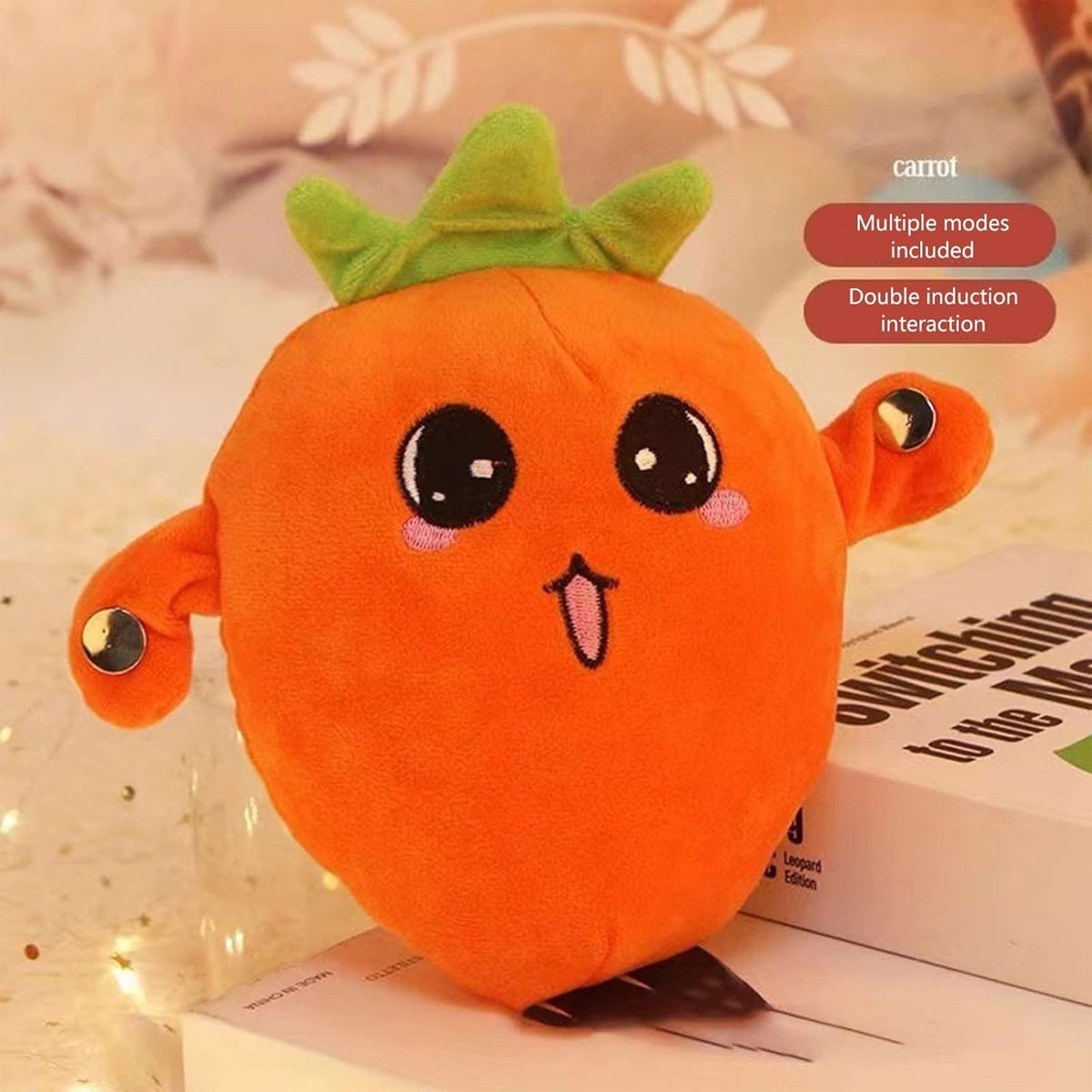 Interactive Musical Toy Fruit Sensing Beat Piano Plush Toy Electric Plush Toy US