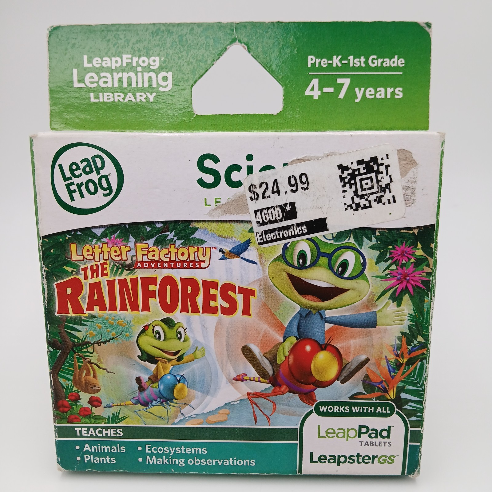 Leap Frog Letter Factory The Rainforest Leap Pad Leapster GS Science Game NOS
