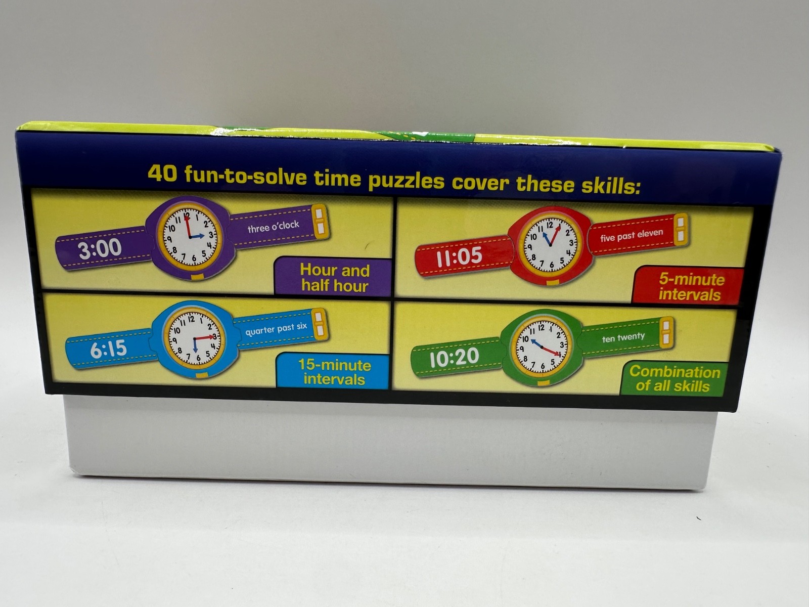 Lakeshore Telling TIme Watch Puzzles 40 Self Correcting Puzzles COMPLETE Math