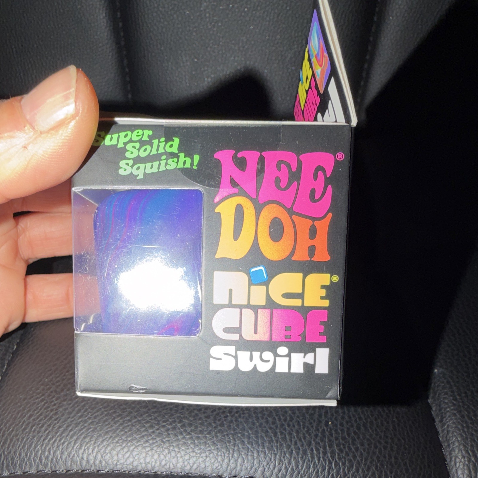 Schylling NeeDoh Nice Cube Swirl Super Solid Squish Squeeze Toy Purple Blue