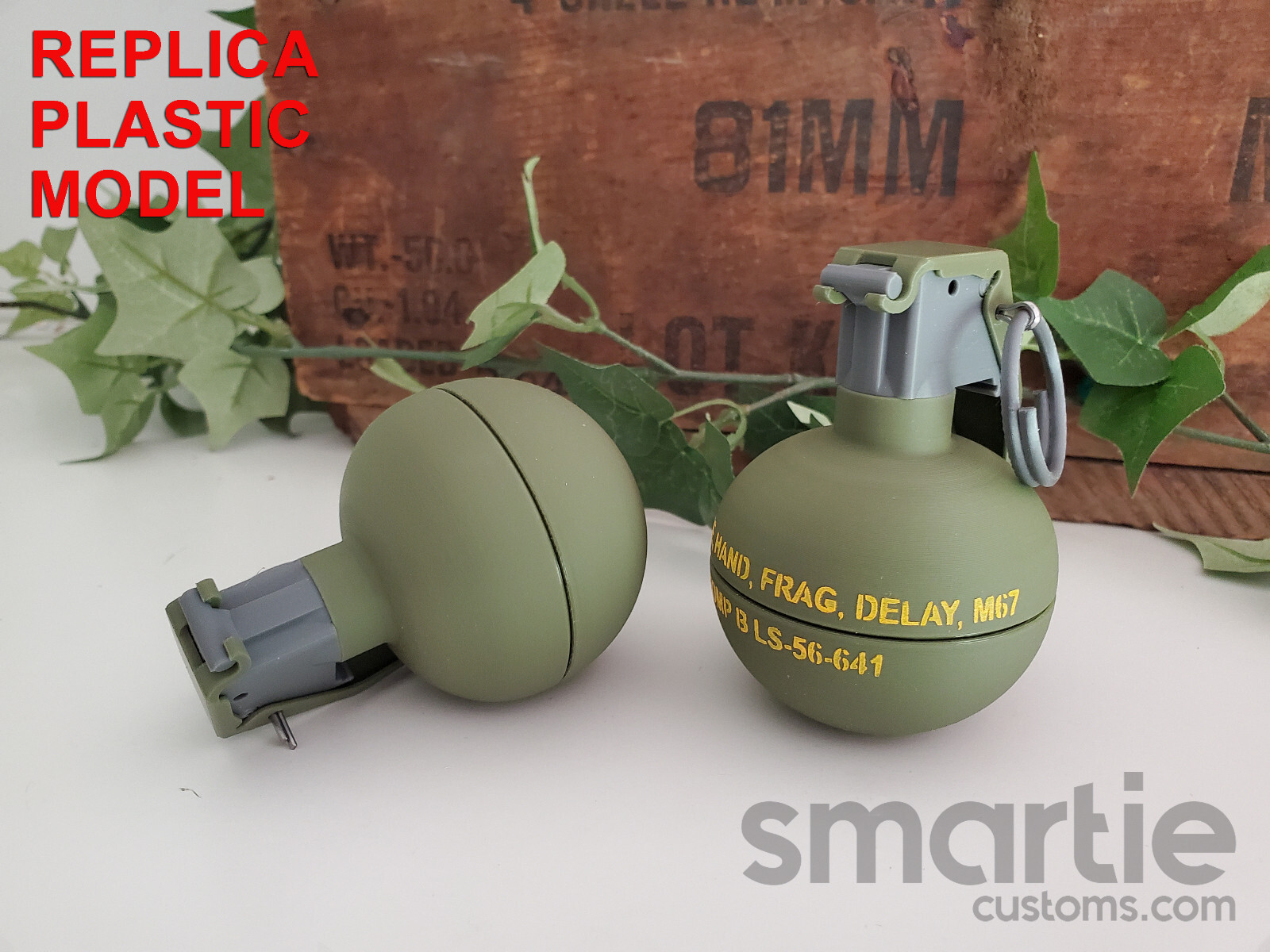 DUMMY M67 Vietnam Modern Era Frag Grenade – Accurate Size Plastic Replica