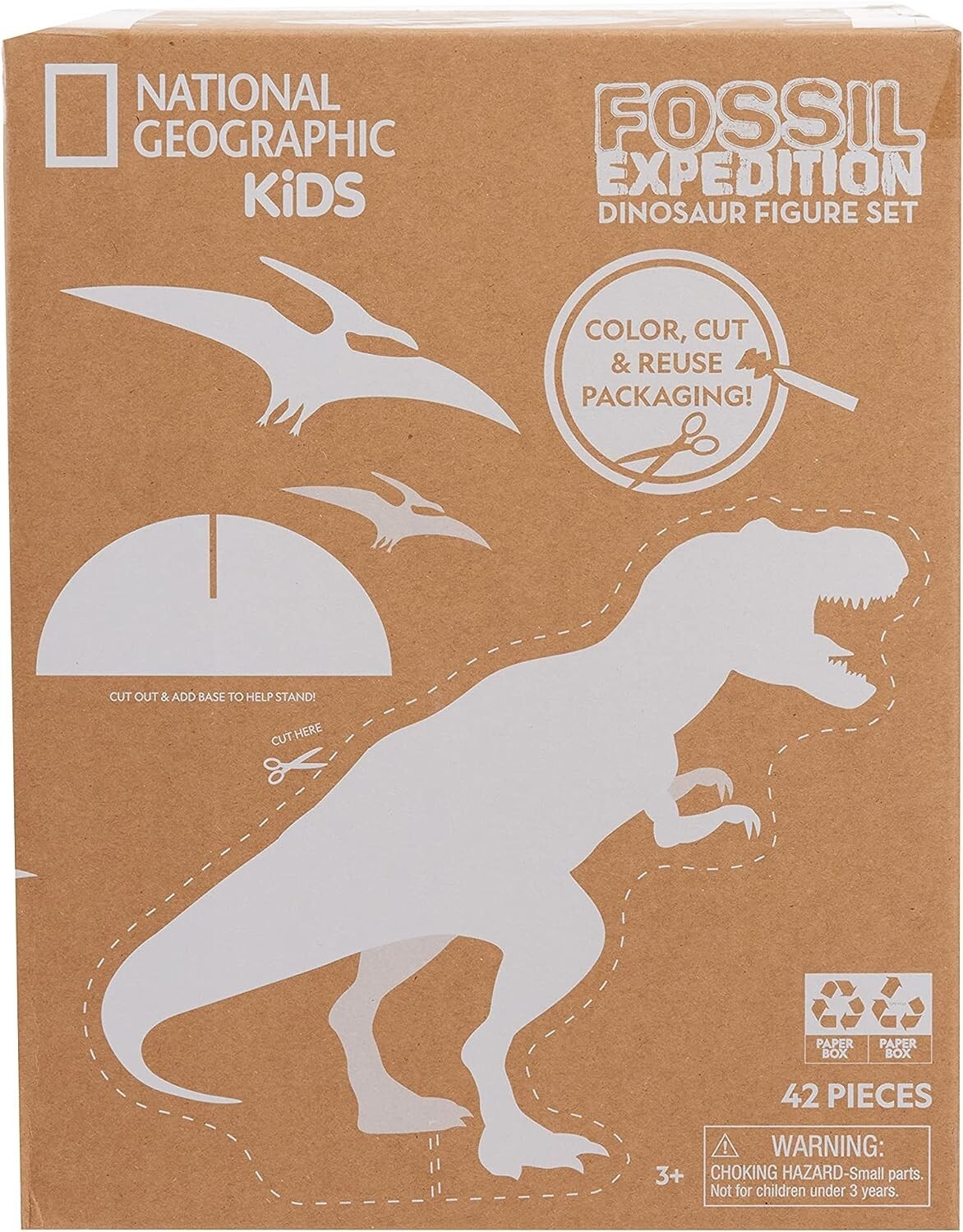 NEW National Geographic Kids Tub of Realistic Dinosaur Toy Figures Educational!
