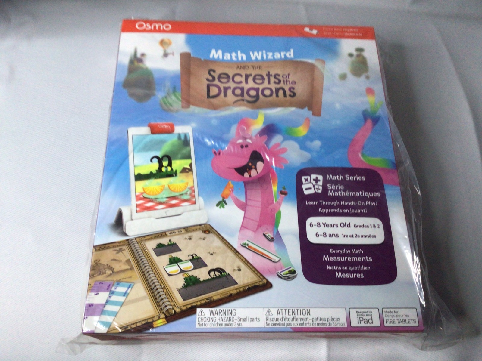 Osmo Math Wizard and the Secrets of the Dragons Grade 1 & 2 for iPad New Sealed