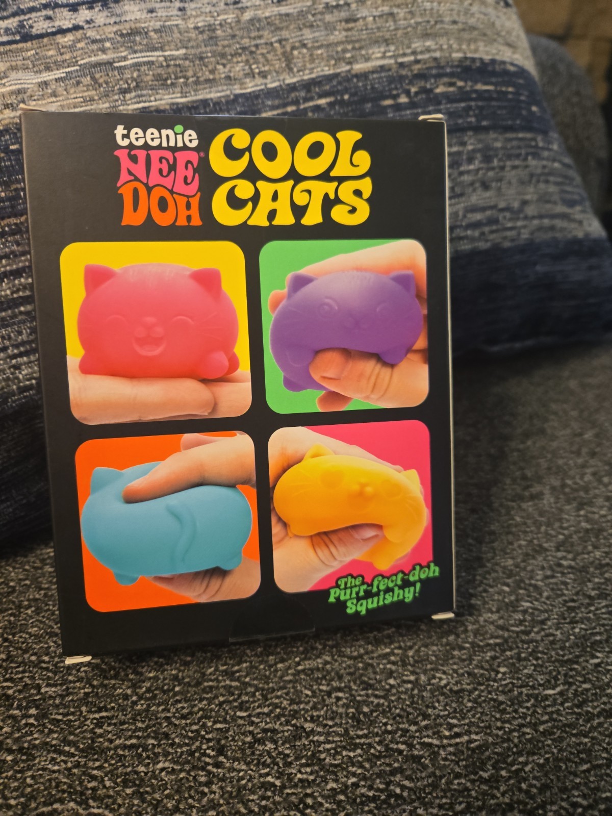 NeeDoh Teenie Cool Kittens 4-Pack Schylling Squishy Cats Fidget Stress Toy NIB