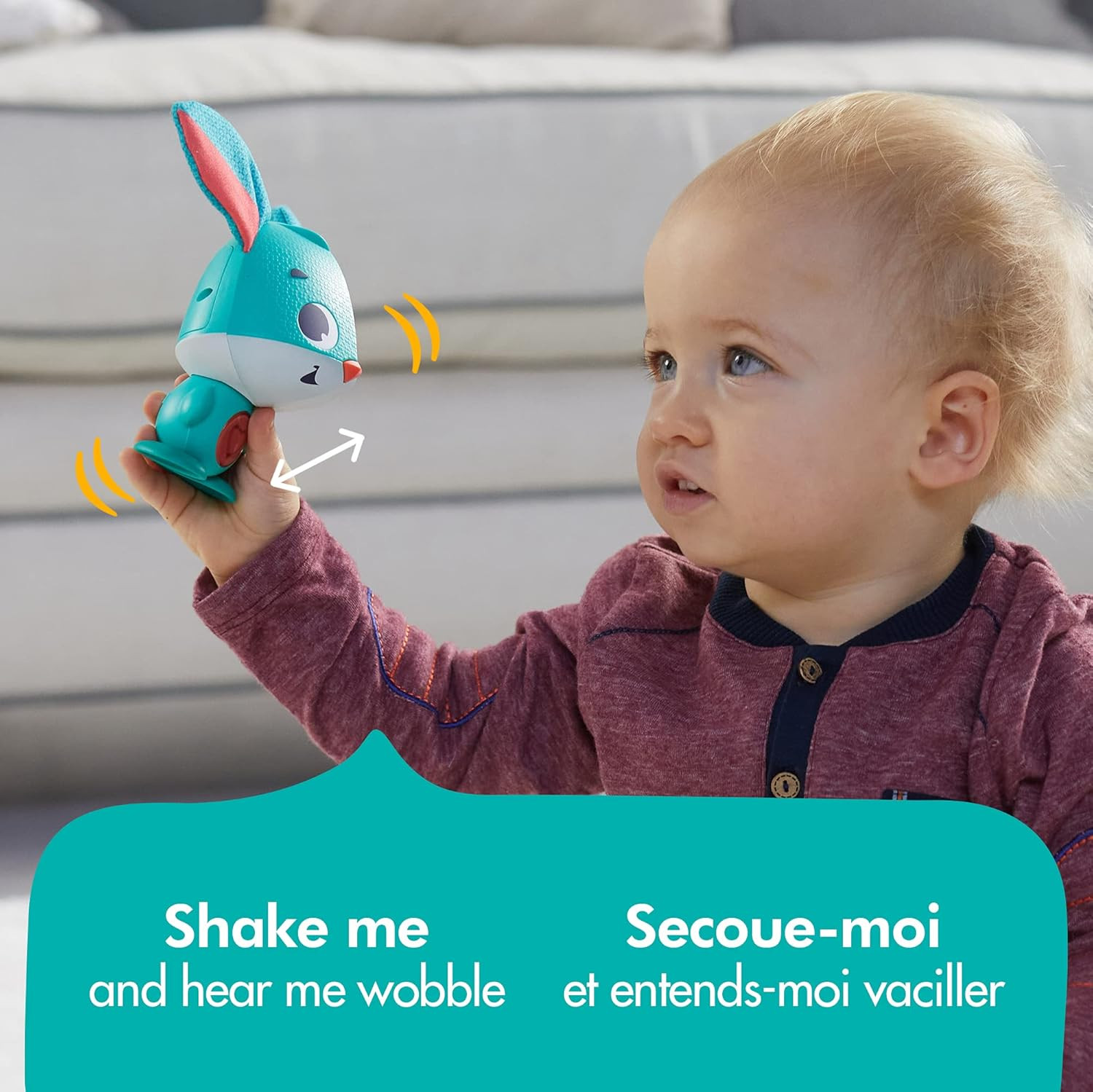 Interactive Bunny Toy with Smart Sensors, 7 Activities, Peekaboo, Ages 12m+ Toy.