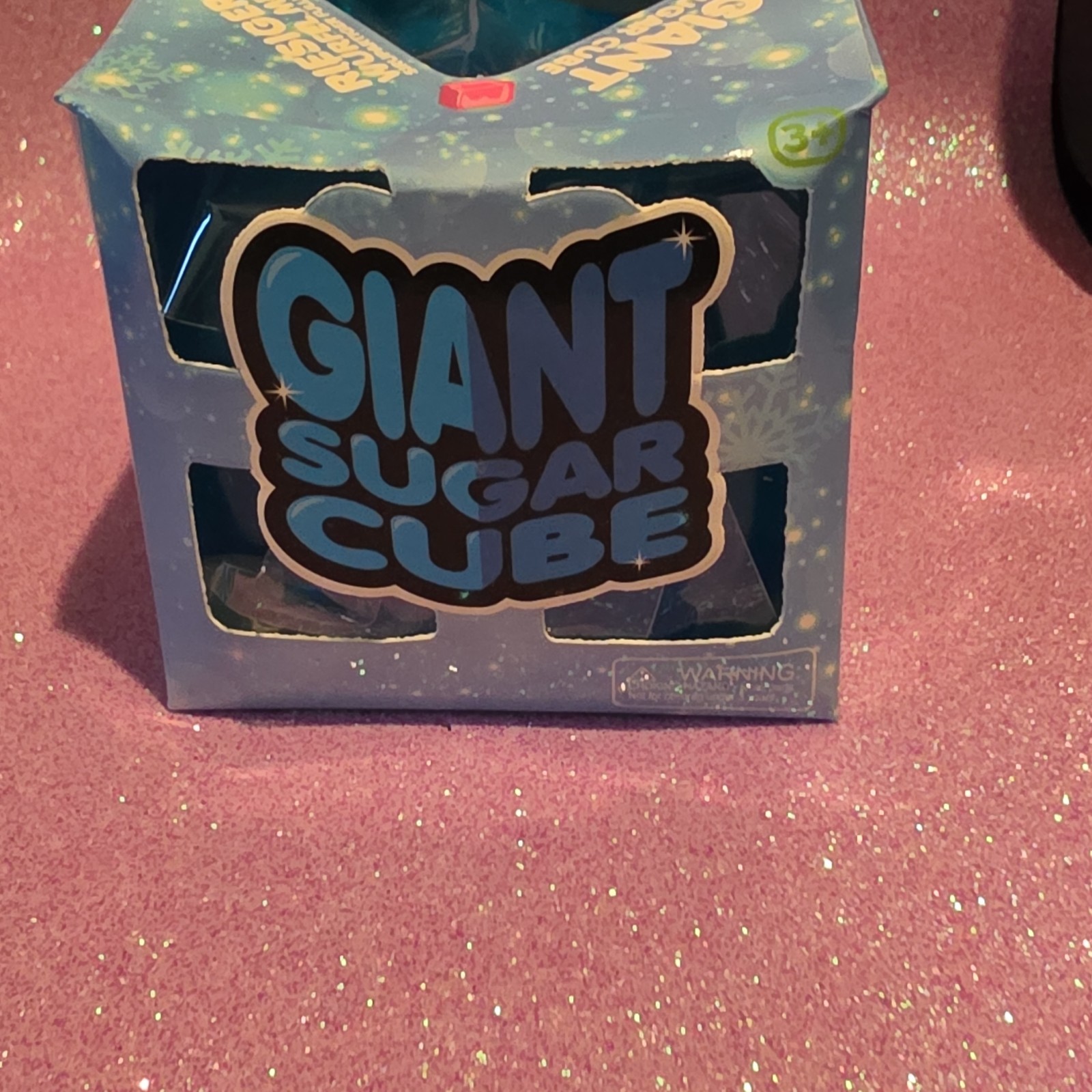 Blue Giant Sugar Cube Tactile Squeeze Toy, Ages 4+ Kids Teens Adults