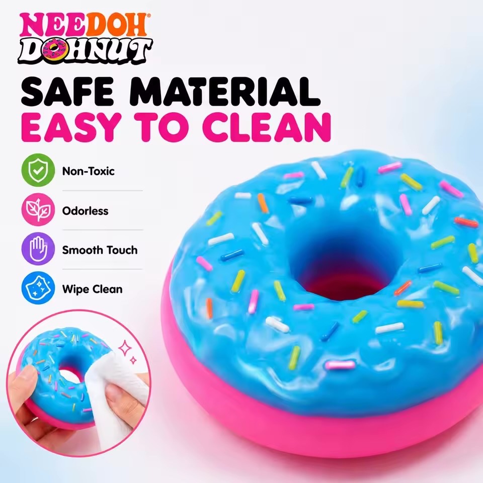 Schylling NeeDoh Donut Blue Nee Doh Sprinkles Swapable Real Dohnut Fast Ship!