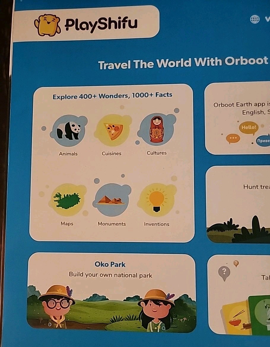 PlayShifu Orboot Earth World Globe Interactive AR Kids STEM Pre-School **Read**