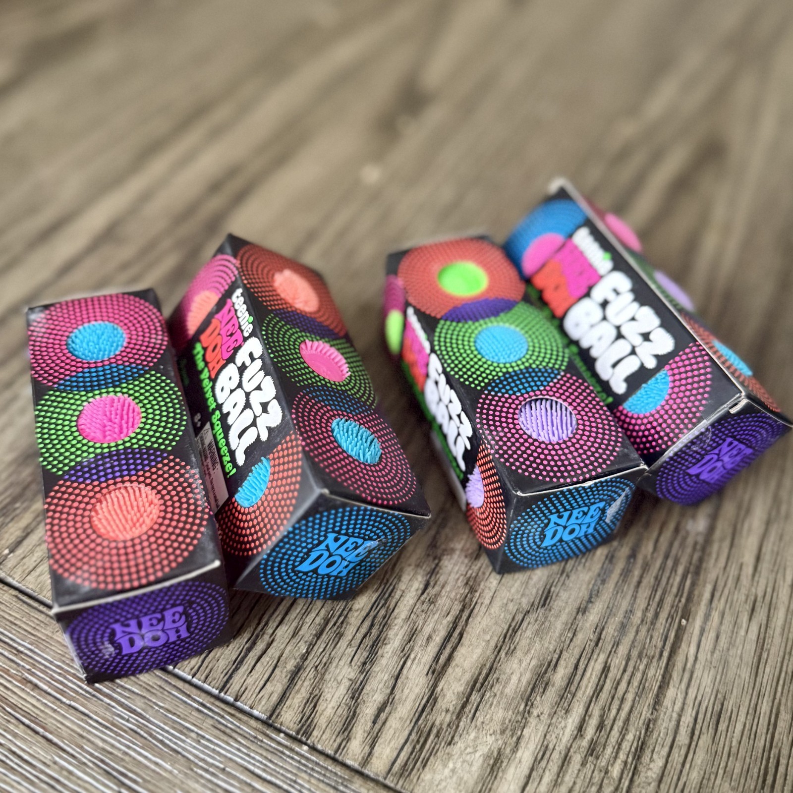 Schylling NeeDoh Teenie Fuzz Ball 3-pack Squishy Sensory Fidget Stress Toy New