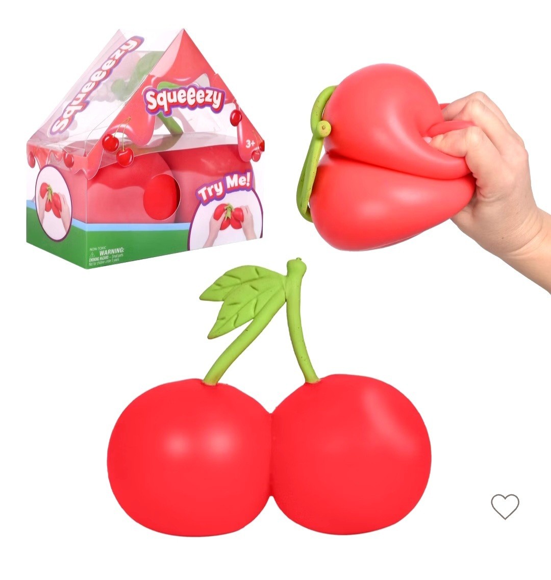 NEW Squishy Sunny Days Toymendous Cherries 5.5 Inch Squeezy Cherry Rare Viral 🍒