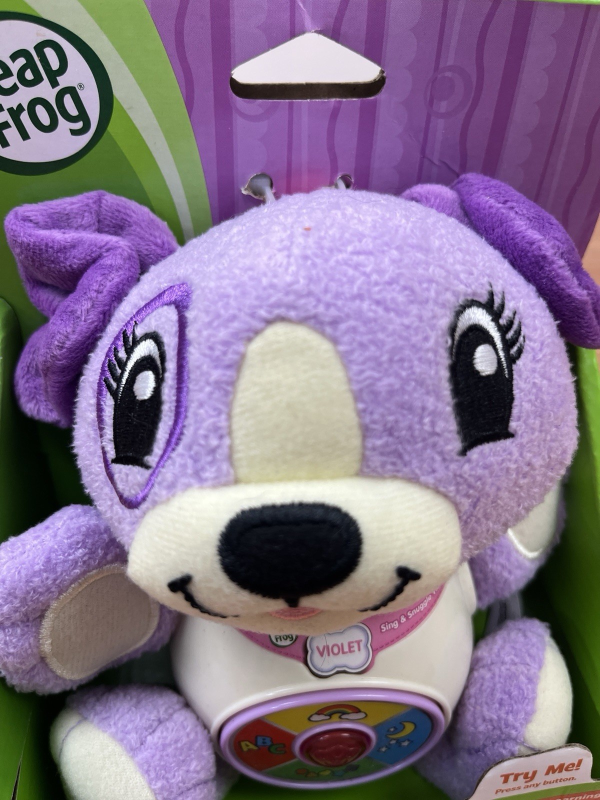 Leap Frog Sing & Snuggle Violet Interactive Plush Purple Puppy Learning Toy NEW