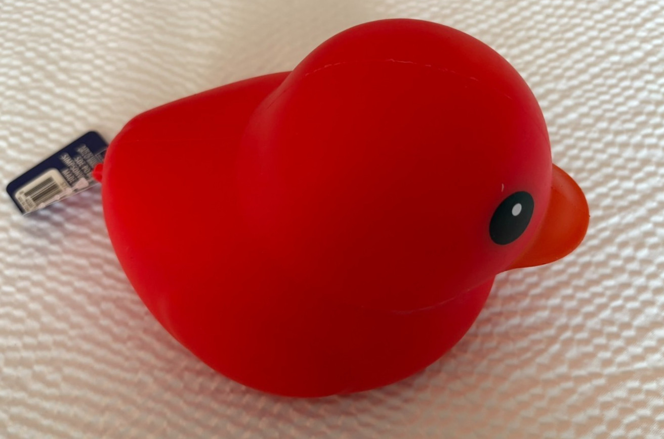 Brand New – Sunny Days Jumbo Squeeezy Duck – Red – Squishy Toy – Sensory Toy